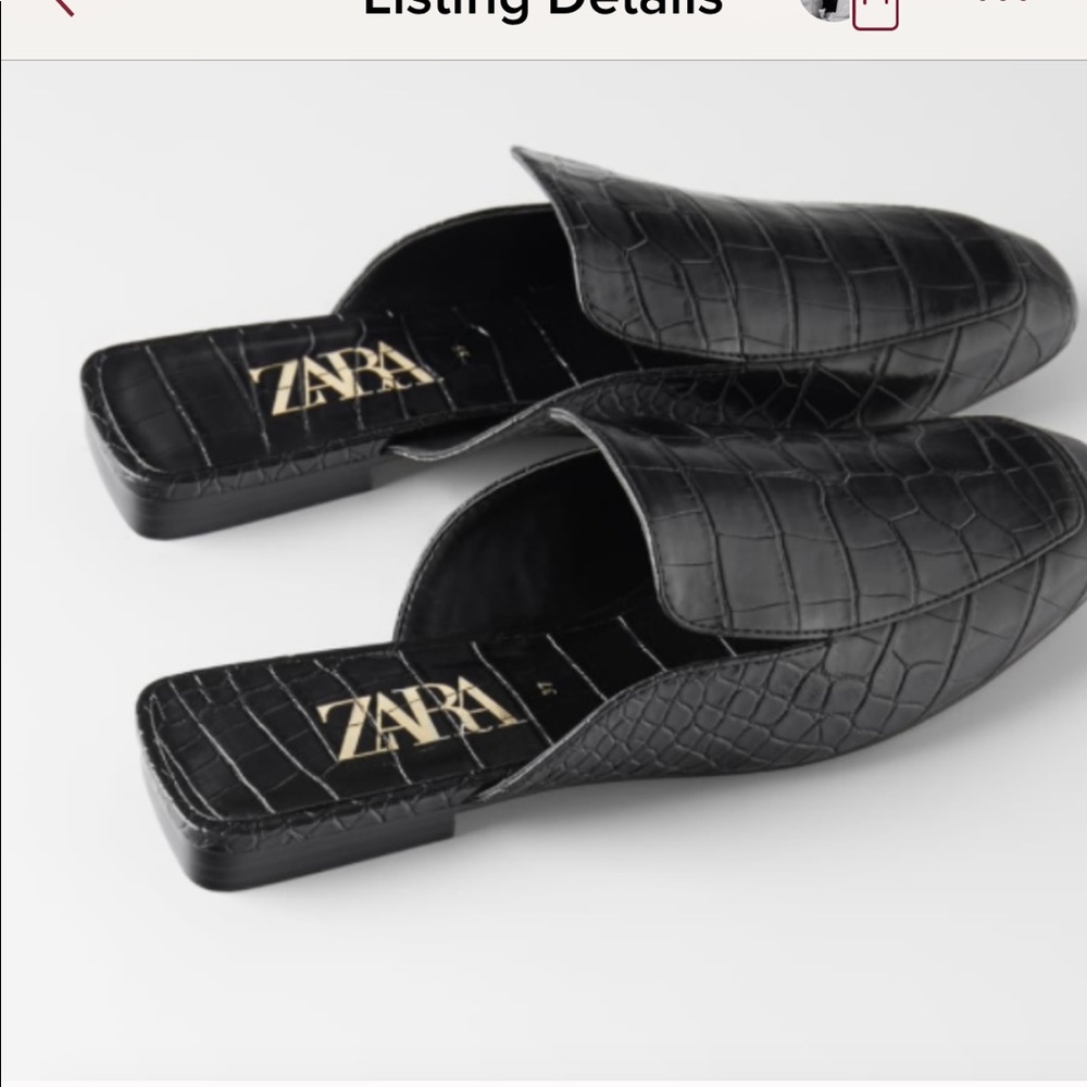 Zara flat mules. Size 39. Worn 2 times!